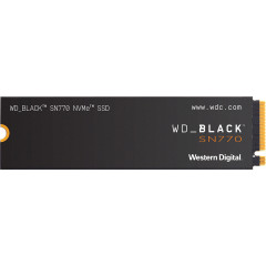 Твердотельный накопитель WD SSD Black SN770 NVMe, 1.0TB, M.2(22x80mm), NVMe, PCIe 4.0 x4, 3D TLC, R/W 5150/4900MB/s, IOPs 740 000/800 000, TBW 600, DWPD 0.3 (12 мес.)