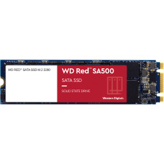 Твердотельные накопители WD SSD Red SA500 NAS, 2000GB, M.2(22x80mm), SATA3, R/W 560/530MB/s, IOPs 95 000/85 000, DRAM buffer, TBW 1300, DWPD 0.4 (12 мес.)