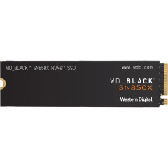 Твердотельный накопитель WD SSD Black SN850X, 1000GB, M.2(22x80mm), NVMe, PCIe 4.0 x4, 3D TLC, R/W 7300/6300MB/s, IOPs 800 000/1 100 000, DRAM buffer 1024MB, TBW 600, DWPD 0.3 (12 мес.)