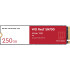 Твердотельные накопители WD SSD Red SN700 NVMe for NAS, 250GB, M.2(22x80mm), NVMe, PCIe 3.0 x4, R/W 3100/1600MB/s, IOPs 220 000/180 000, TBW 500, DWPD 1 (12 мес.)