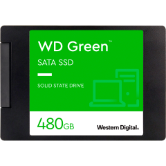 Твердотельные накопители WD SSD Green, 480GB, 2.5" 7mm, SATA3, 3D TLC, R/W 545/н.д., IOPs н.д./н.д., TBW н.д., DWPD н.д. (12 мес.)