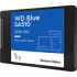 Твердотельные накопители WD SSD Blue SA510, 250GB, 2.5" 7mm, SATA3, R/W 550/525MB/s, IOPs 95 000/81 000, TBW 100, DWPD 0.2 (12 мес.)