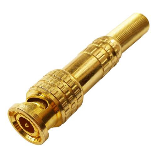 РАЗЪЕМ TS BNC GOLD штекер под винт с пружиной, металл Tantos Коннектор